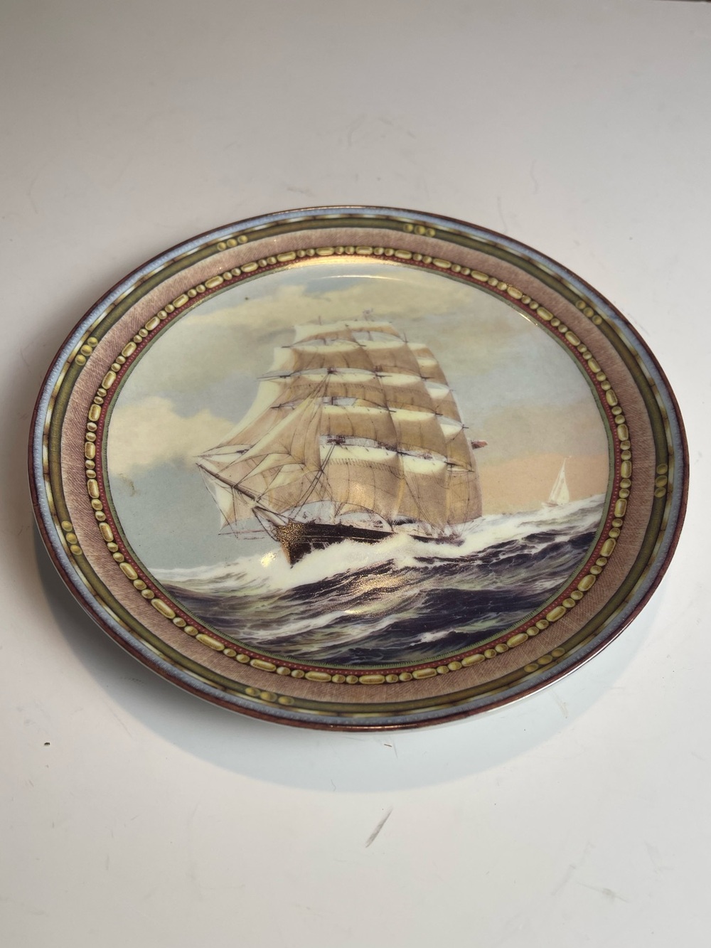 Formalities Baum Bros Cutty Sark Clipper Ship Collector Plate & Wall Hanger